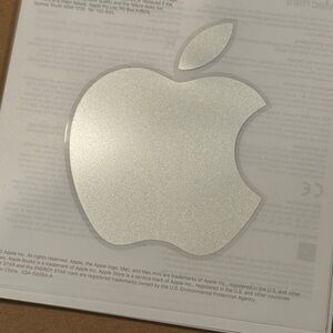Apple Metallic Silver Emblem